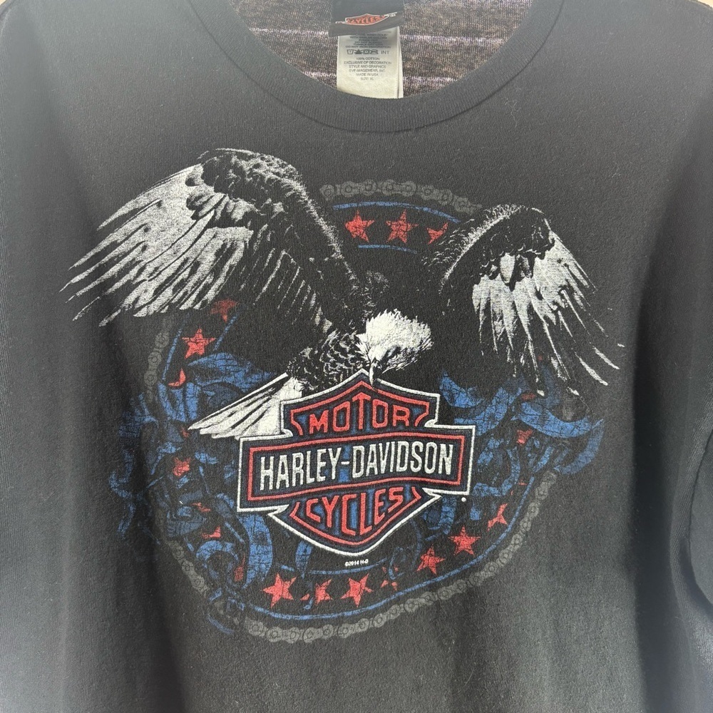 Harley Davidson Shirt Mens Extra Large Eagle Ride 2 Live License Plate Moto Gift